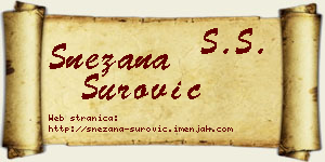 Snežana Surović vizit kartica